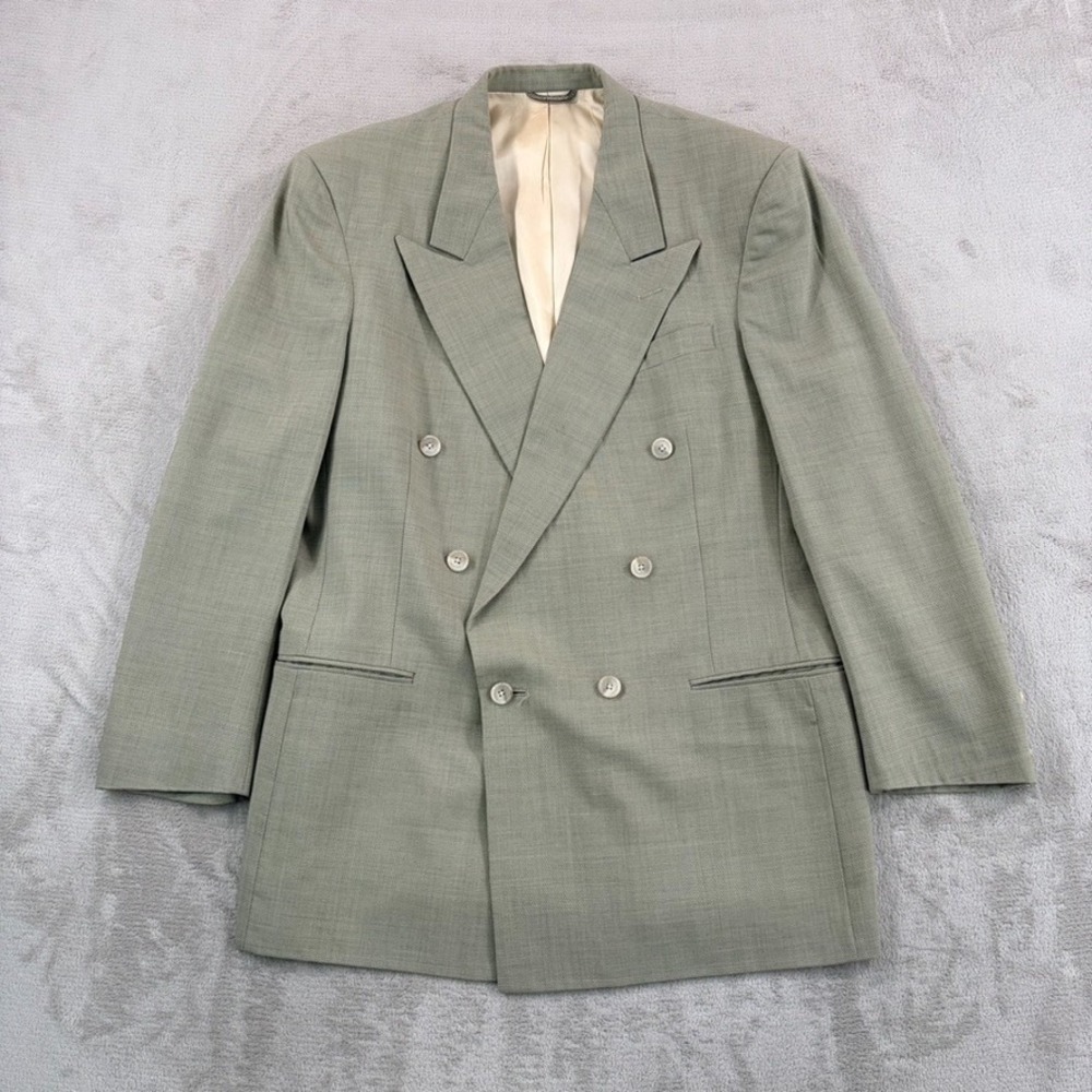 Vintage Christian Dior Double Breasted Sport Coat Blazer Jacket Men 42L USA Made